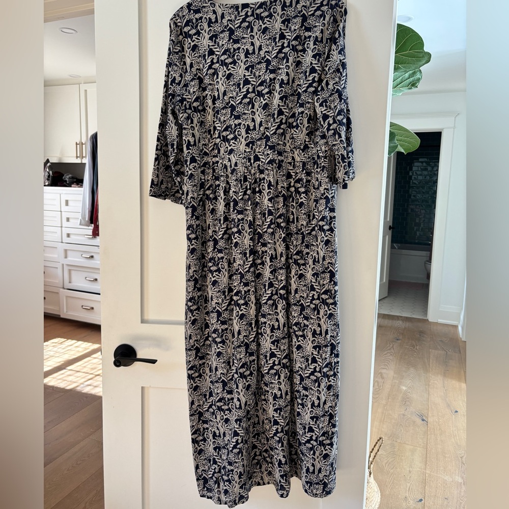 Seasalt Cornwall Long Floral Navy Dress, 10